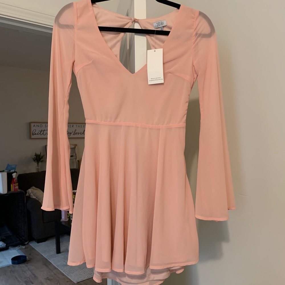 Formal long sleeve mini dress